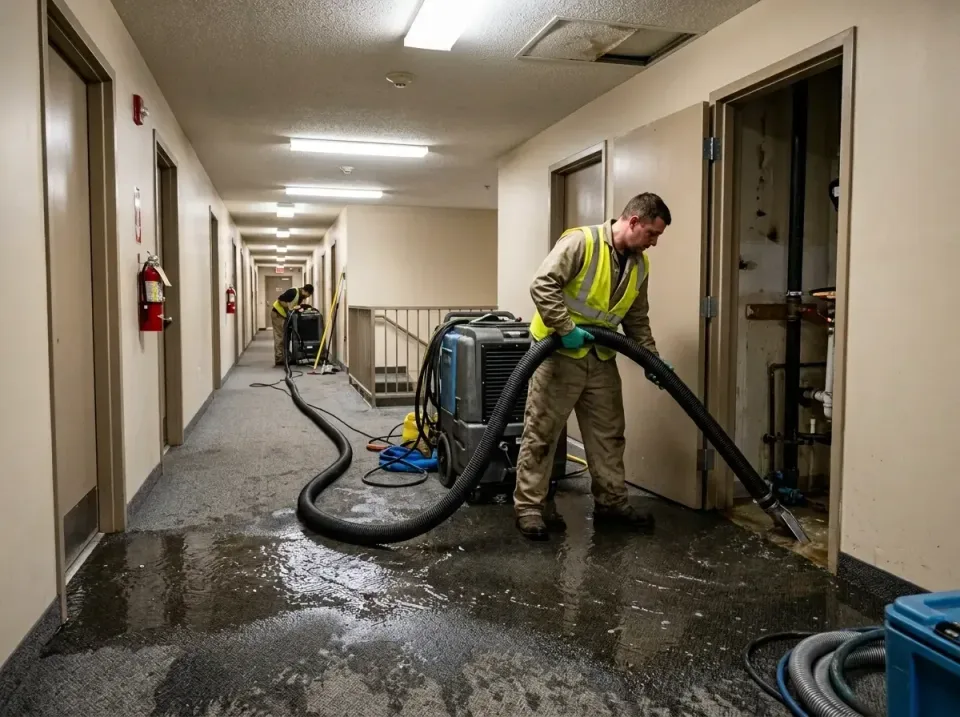 multi-unit-apartment-hallway-f-005 — frequently asked questions, Emergency Burst Pipe Water Extraction & Removal in Eaglevie…